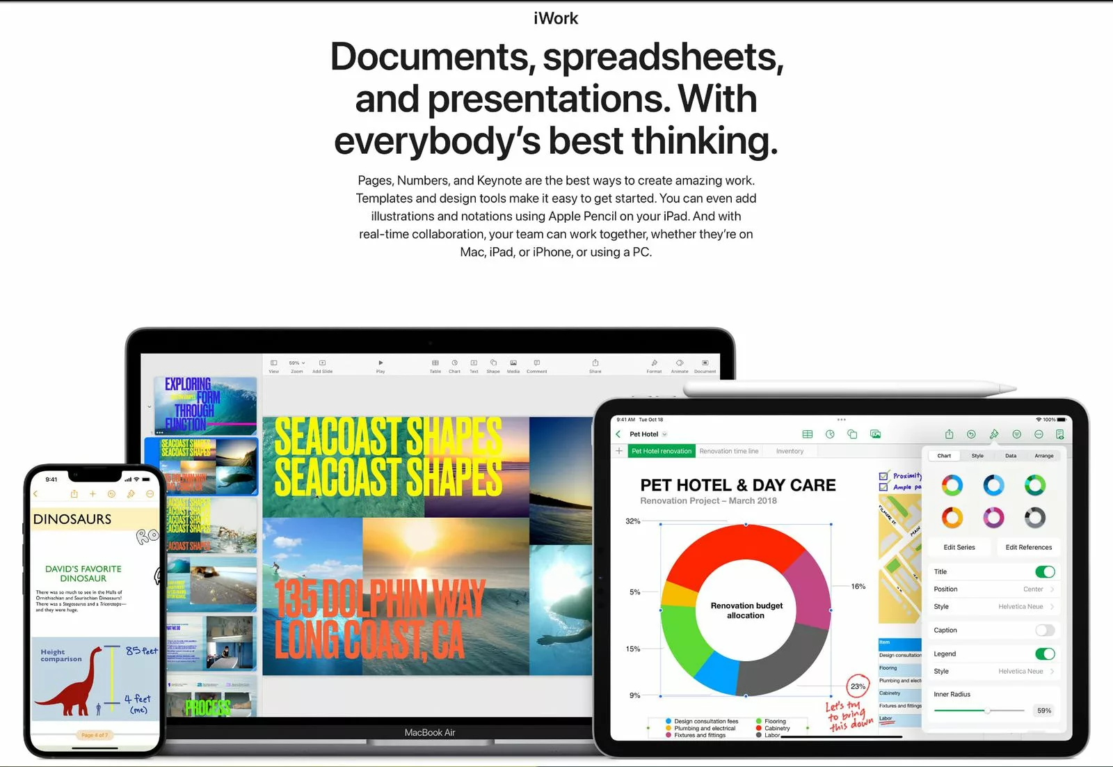 Apple, iWork, Creator Studio, Pages, Keynote, Numbers